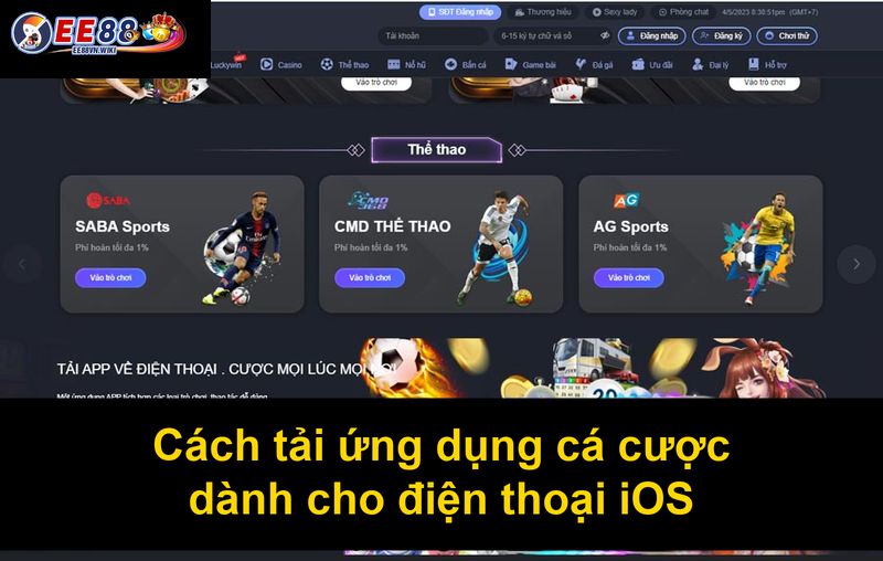 Cách tải ứng dụng cá cược dành cho điện thoại iOS
